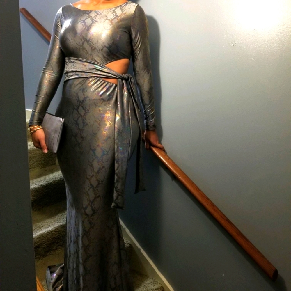 Silver Maxi Dress